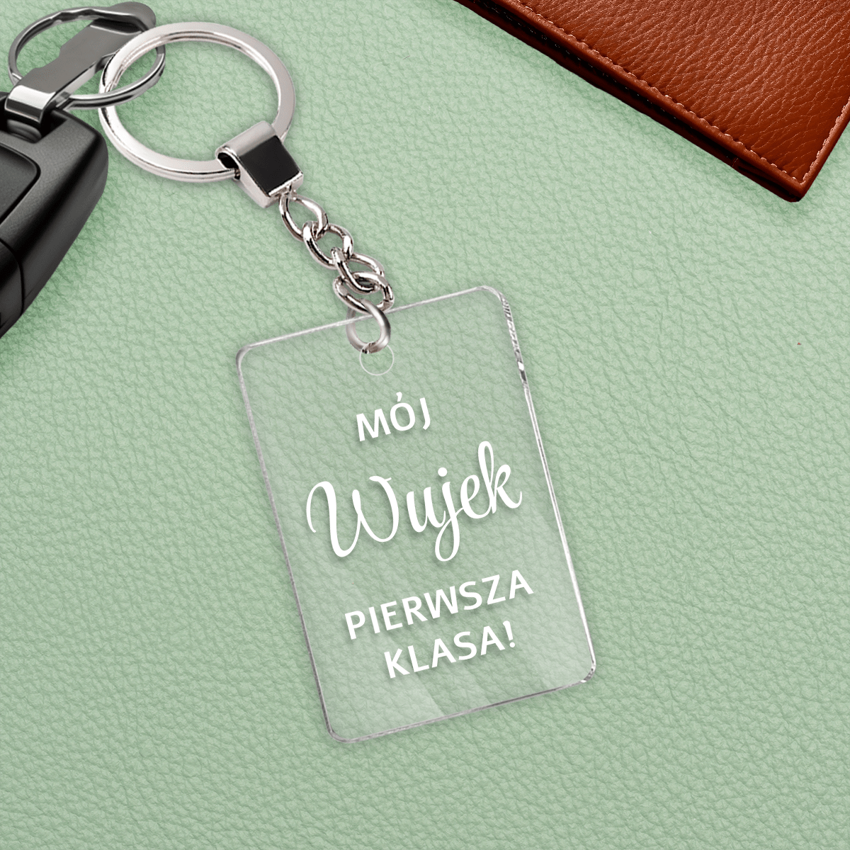 Mój wujek - brelok do kluczy, spersonalizowany prezent dla wujka - idamell.com