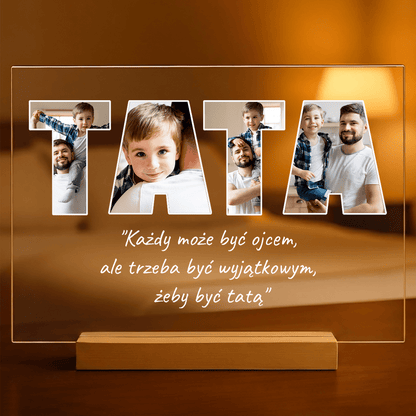 Mój wyjątkowy tata - Druk na szkle, spersonalizowany prezent dla taty - idamell.com