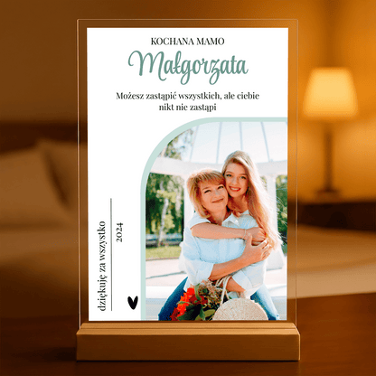 Moja kochana Mamo! - Druk na szkle, spersonalizowany prezent dla mamy - idamell.com