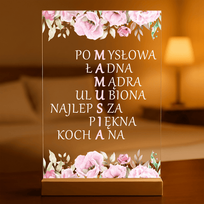 Moja mamusia - Druk na szkle, spersonalizowany prezent dla mamy - idamell.com