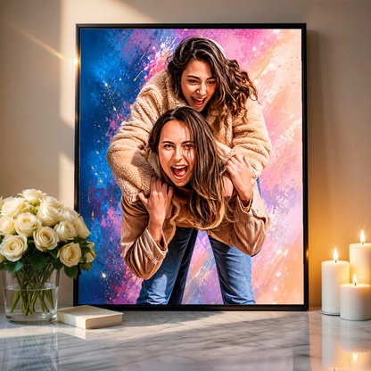 Moja przyjaciółka - plakat, spersonalizowany prezent dla przyjaciółki - idamell.com
