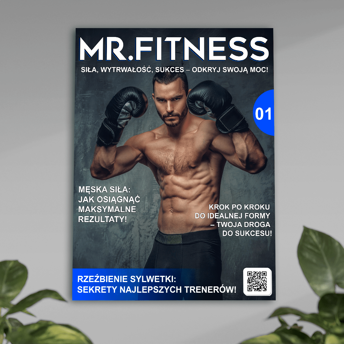 Mr.Fitness - plakat, spersonalizowany prezent dla sportowca - idamell.com