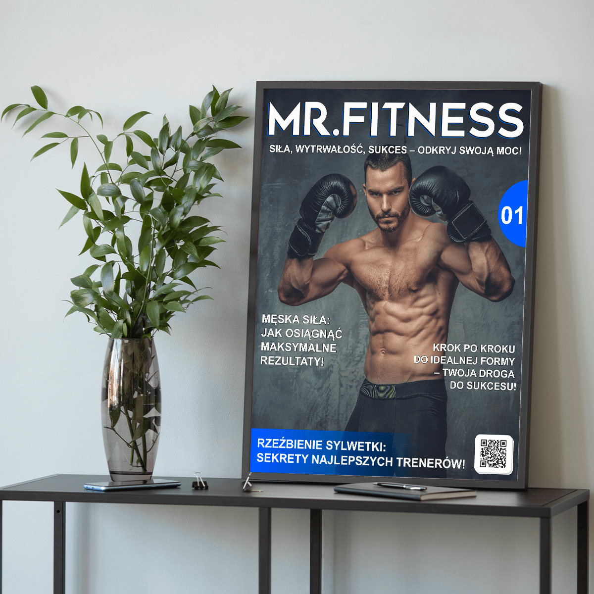 Mr.Fitness - plakat, spersonalizowany prezent dla sportowca - idamell.com