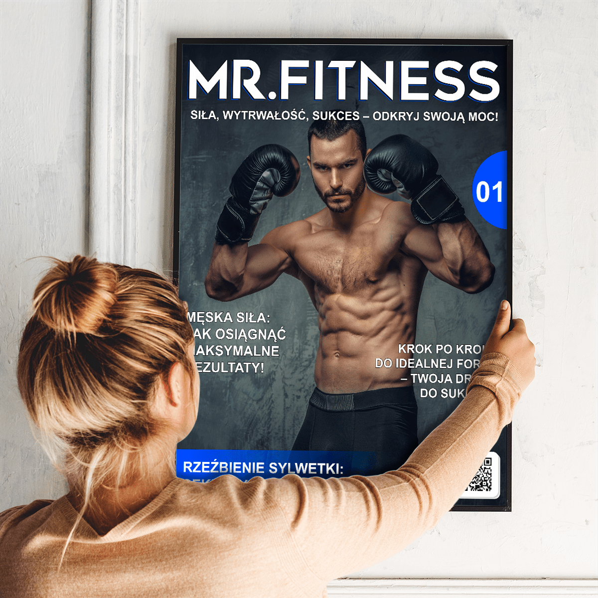 Mr.Fitness - plakat, spersonalizowany prezent dla sportowca - idamell.com