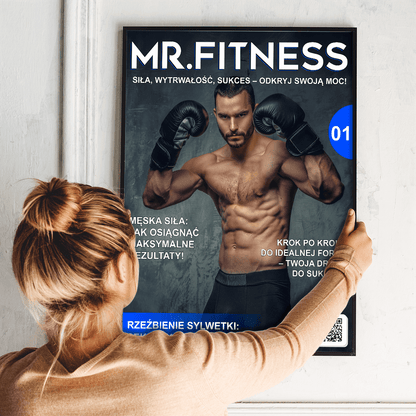 Mr.Fitness - plakat, spersonalizowany prezent dla sportowca - idamell.com
