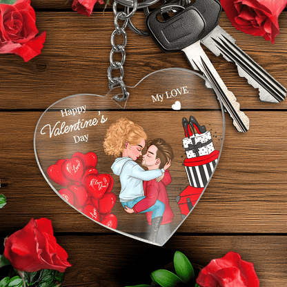 My Love Clipart - brelok do kluczy serce, spersonalizowany prezent dla niej - idamell.com