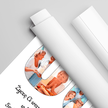 Na 80. urodziny - plakat, spersonalizowany prezent dla niej - idamell.com