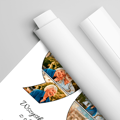Na 90 urodziny - plakat, spersonalizowany prezent dla żony - idamell.com