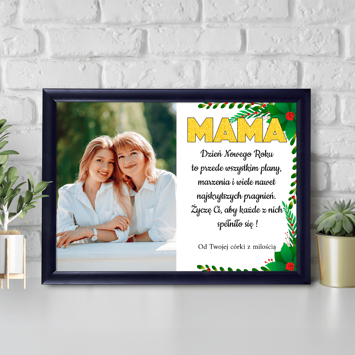Na Nowy Rok dla mamy - druk na płótnie, spersonalizowany prezent dla mamy - idamell.com