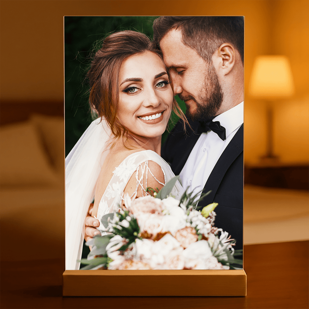 Na ślub - Druk na szkle, spersonalizowany prezent dla pary - idamell.com