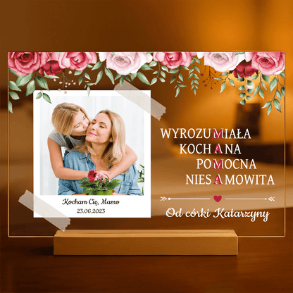 Najkochańsza mama - Druk na szkle, spersonalizowany prezent dla mamy - idamell.com