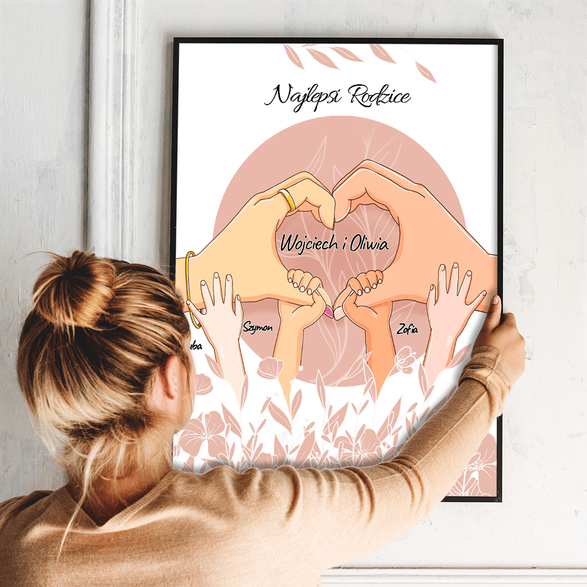 Najlepsi rodzice Clipart - plakat, spersonalizowany prezent dla rodziców - idamell.com