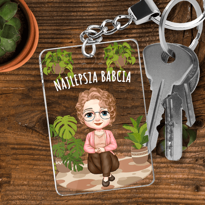 Najlepsza babcia - brelok do kluczy, spersonalizowany prezent dla babci - idamell.com