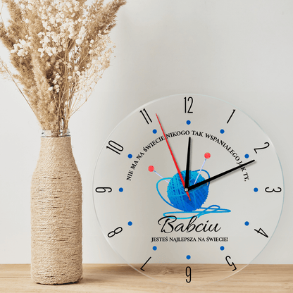 Najlepsza babcia - zegar, spersonalizowany prezent dla babci - idamell.com