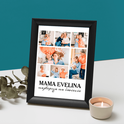 Najlepsza mama - Druk na szkle, spersonalizowany prezent dla mamy - idamell.com