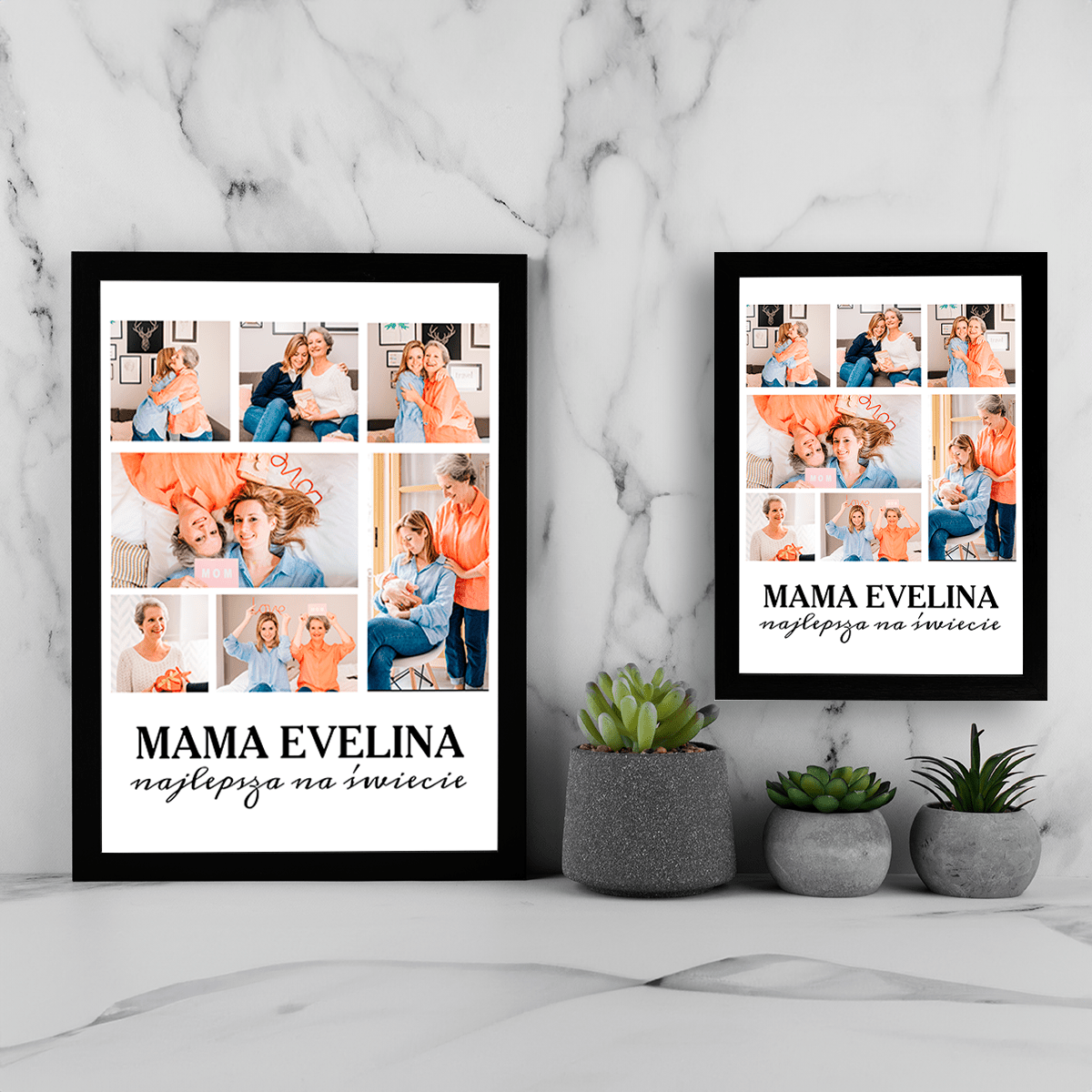 Najlepsza mama - Druk na szkle, spersonalizowany prezent dla mamy - idamell.com