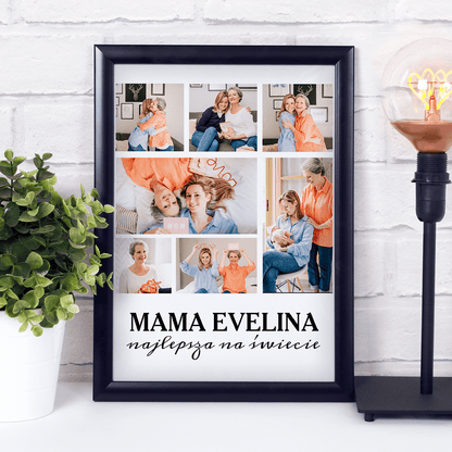Najlepsza mama - Druk na szkle, spersonalizowany prezent dla mamy - idamell.com