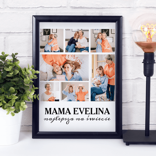 Najlepsza mama - Druk na szkle, spersonalizowany prezent dla mamy - idamell.com