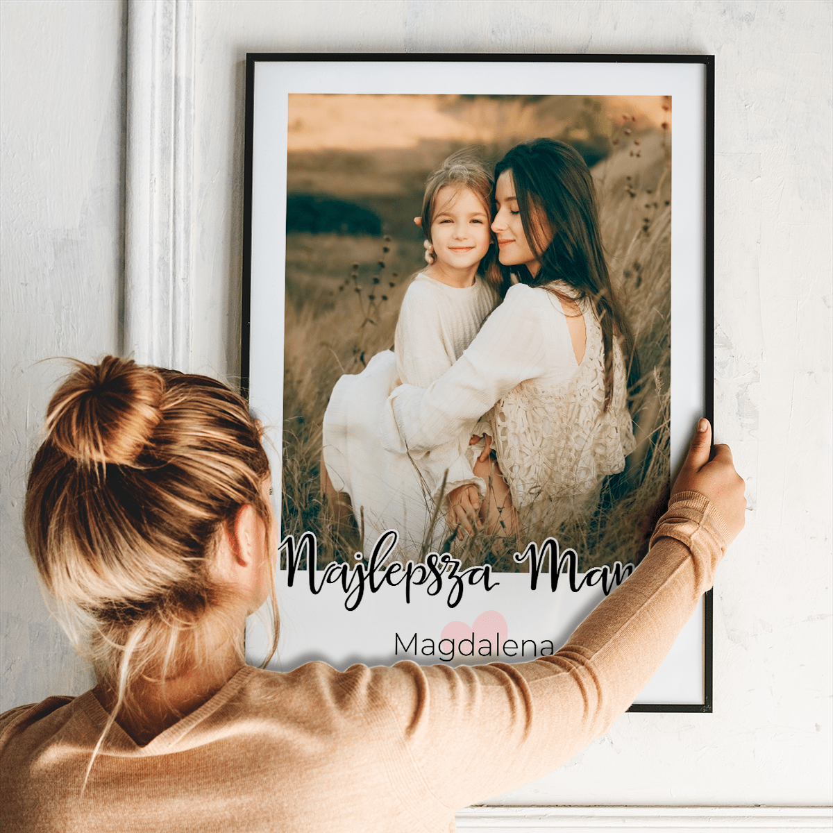 Najlepsza mama - plakat, spersonalizowany prezent dla mamy - idamell.com