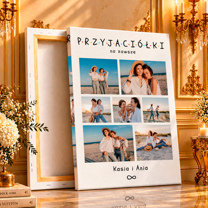 Kolaż ze zdjęć na płótnie Najlepsze przyjaciółki — prezent dla przyjaciółki