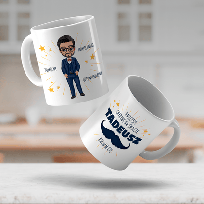 Najlepszy chłopak Clipart - 1x Kubek z nadrukiem, spersonalizowany prezent dla niego - idamell.com