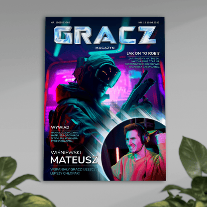 Najlepszy gracz - plakat, spersonalizowany prezent dla chłopaka - idamell.com