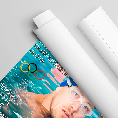 Najlepszy pływak - plakat, spersonalizowany prezent dla niego - idamell.com
