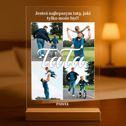 Najlepszy tata, jaki może być - Druk na szkle, spersonalizowany prezent dla taty - idamell.com