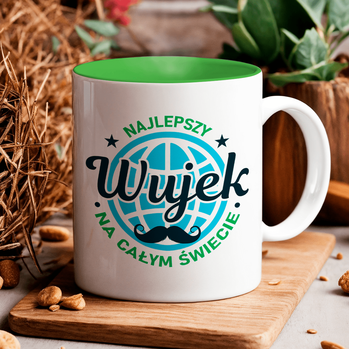 Najlepszy wujek na całym świecie - 1x Kubek z nadrukiem, spersonalizowany prezent dla wujka - idamell.com