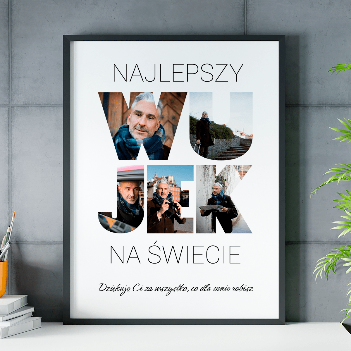 Najlepszy wujek na świecie - plakat, spersonalizowany prezent dla wujka - idamell.com