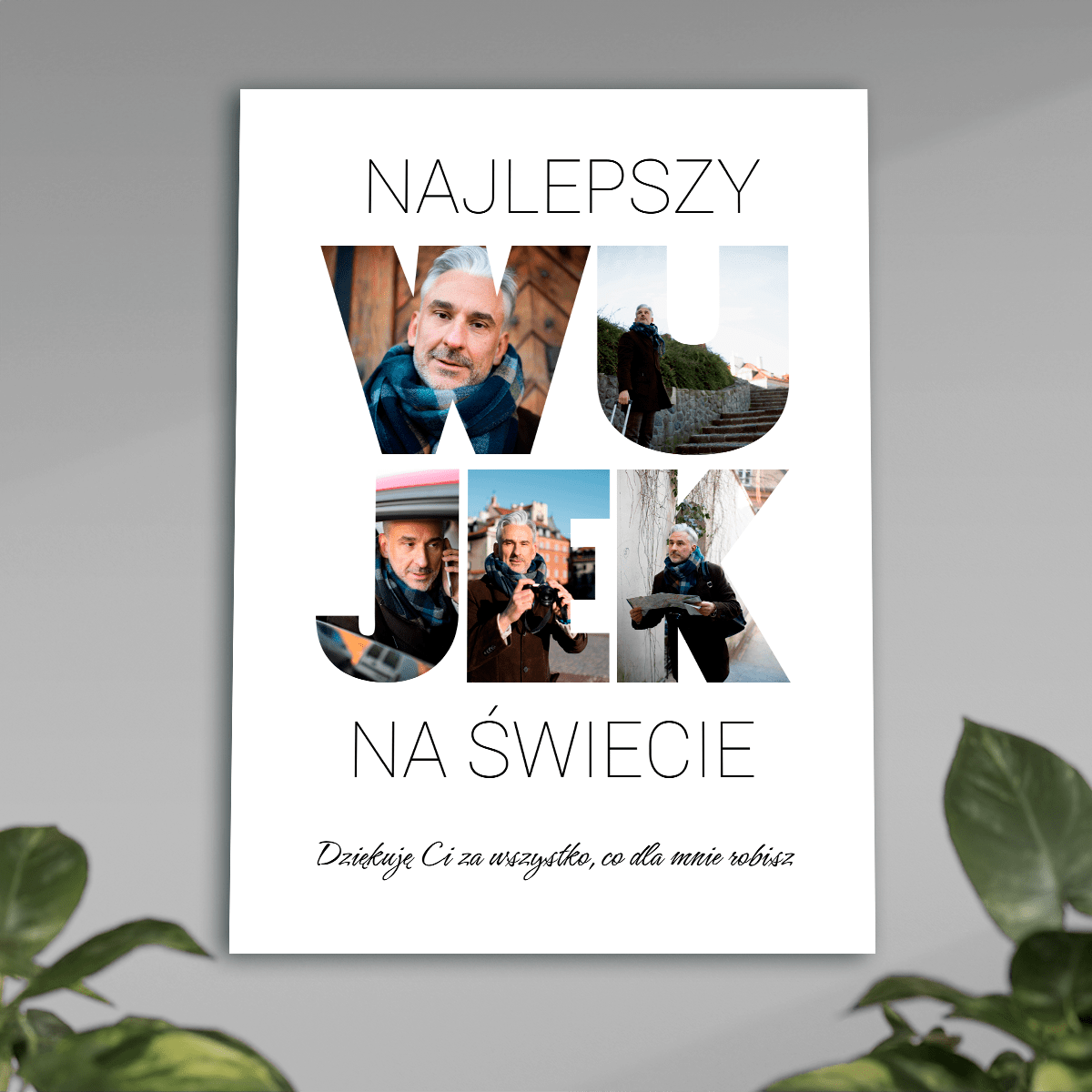 Najlepszy wujek na świecie - plakat, spersonalizowany prezent dla wujka - idamell.com
