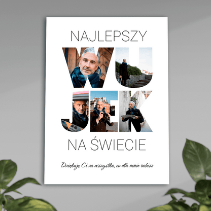 Najlepszy wujek na świecie - plakat, spersonalizowany prezent dla wujka - idamell.com