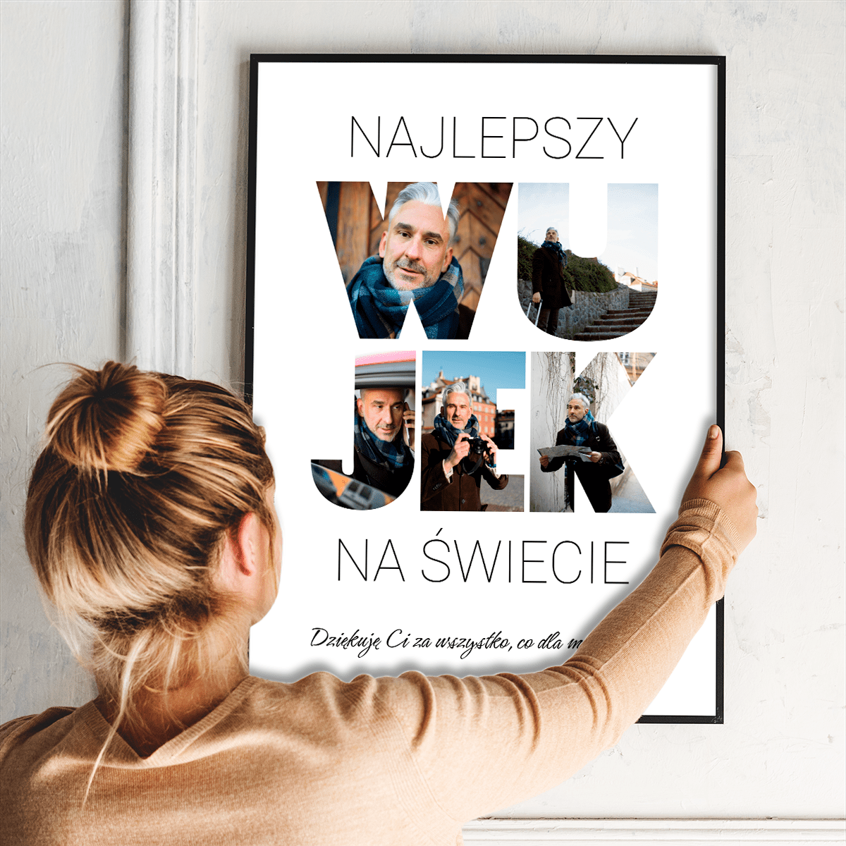 Najlepszy wujek na świecie - plakat, spersonalizowany prezent dla wujka - idamell.com