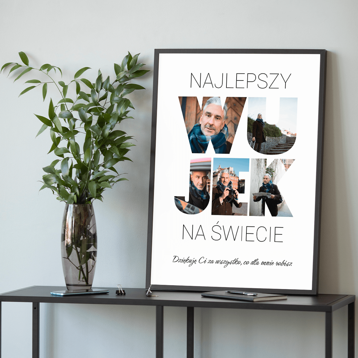 Najlepszy wujek na świecie - plakat, spersonalizowany prezent dla wujka - idamell.com