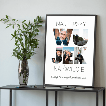 Najlepszy wujek na świecie - plakat, spersonalizowany prezent dla wujka - idamell.com