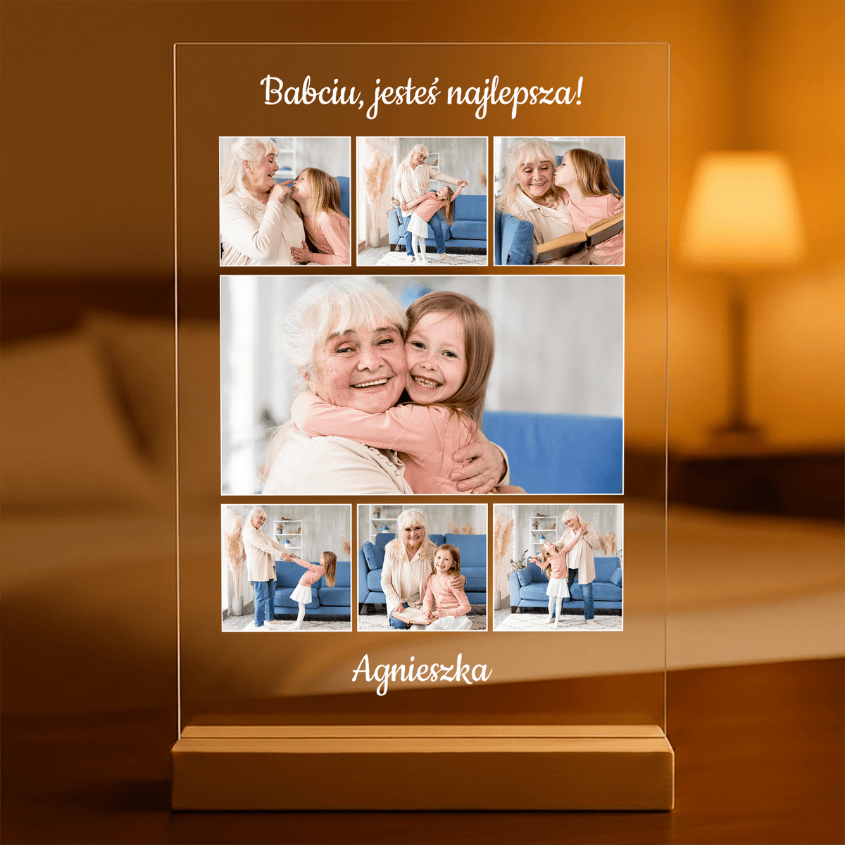 Najwspanialsza babcia - Druk na szkle, spersonalizowany prezent dla babci - idamell.com