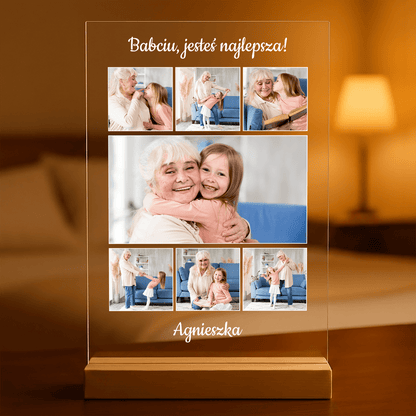 Najwspanialsza babcia - Druk na szkle, spersonalizowany prezent dla babci - idamell.com