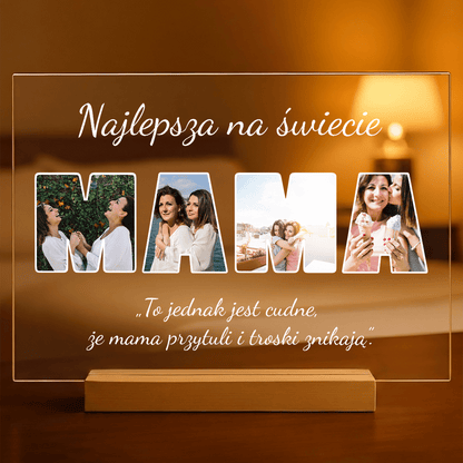 Najwspanialsza mama na świecie - Druk na szkle, spersonalizowany prezent dla mamy - idamell.com