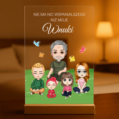 Najwspanialsze wnuki Clipart - Druk na szkle, spersonalizowany prezent dla dziadka - idamell.com