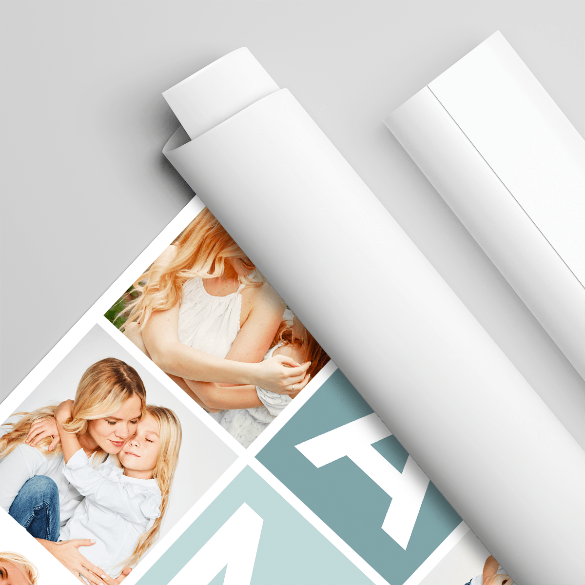 Napis MAMA + kolaż - plakat, spersonalizowany prezent dla mamy - idamell.com