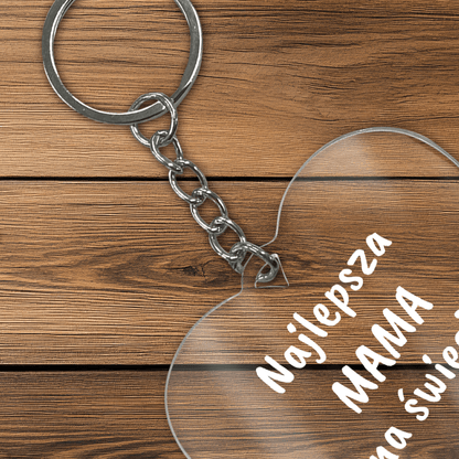 Napis NAJLEPSZA MAMA NA ŚWIECIE! - brelok do kluczy, spersonalizowany prezent dla mamy - idamell.com