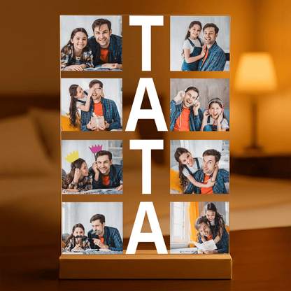 Napis TATA - Druk na szkle, spersonalizowany prezent dla taty - idamell.com