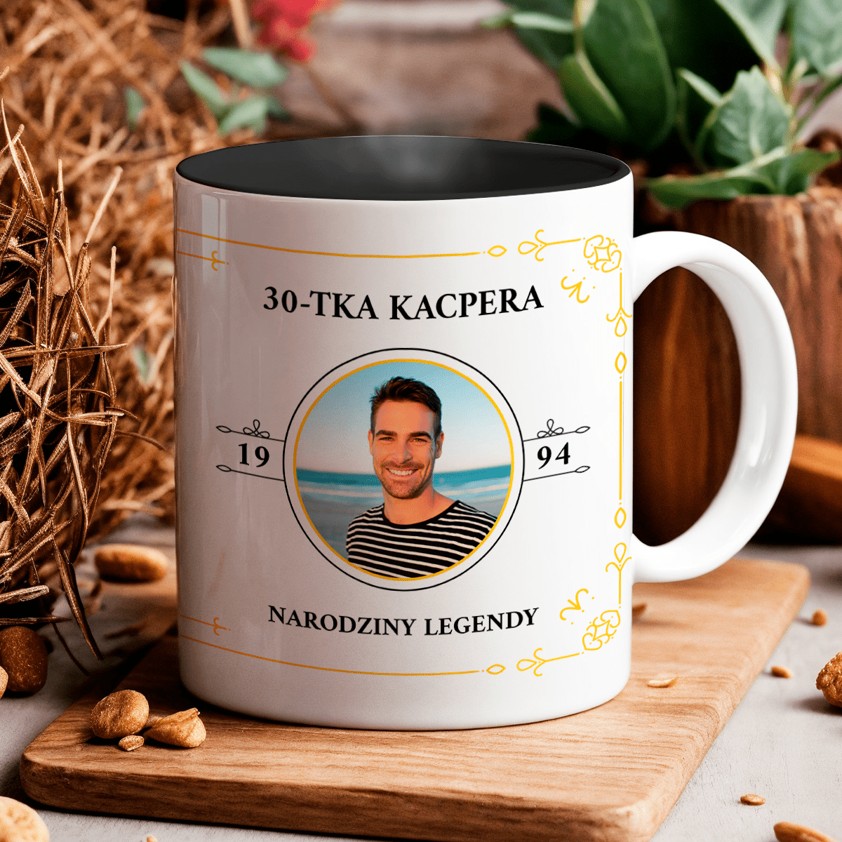 Narodziny legendy - 1 x Kubek z nadrukiem, spersonalizowany prezent dla niego - idamell.com