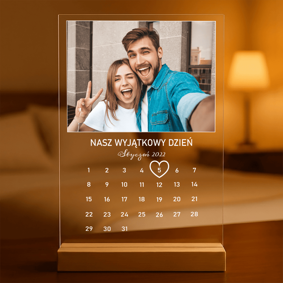 Nasz wyjątkowy dzień - Druk na szkle, spersonalizowany prezent - idamell.com