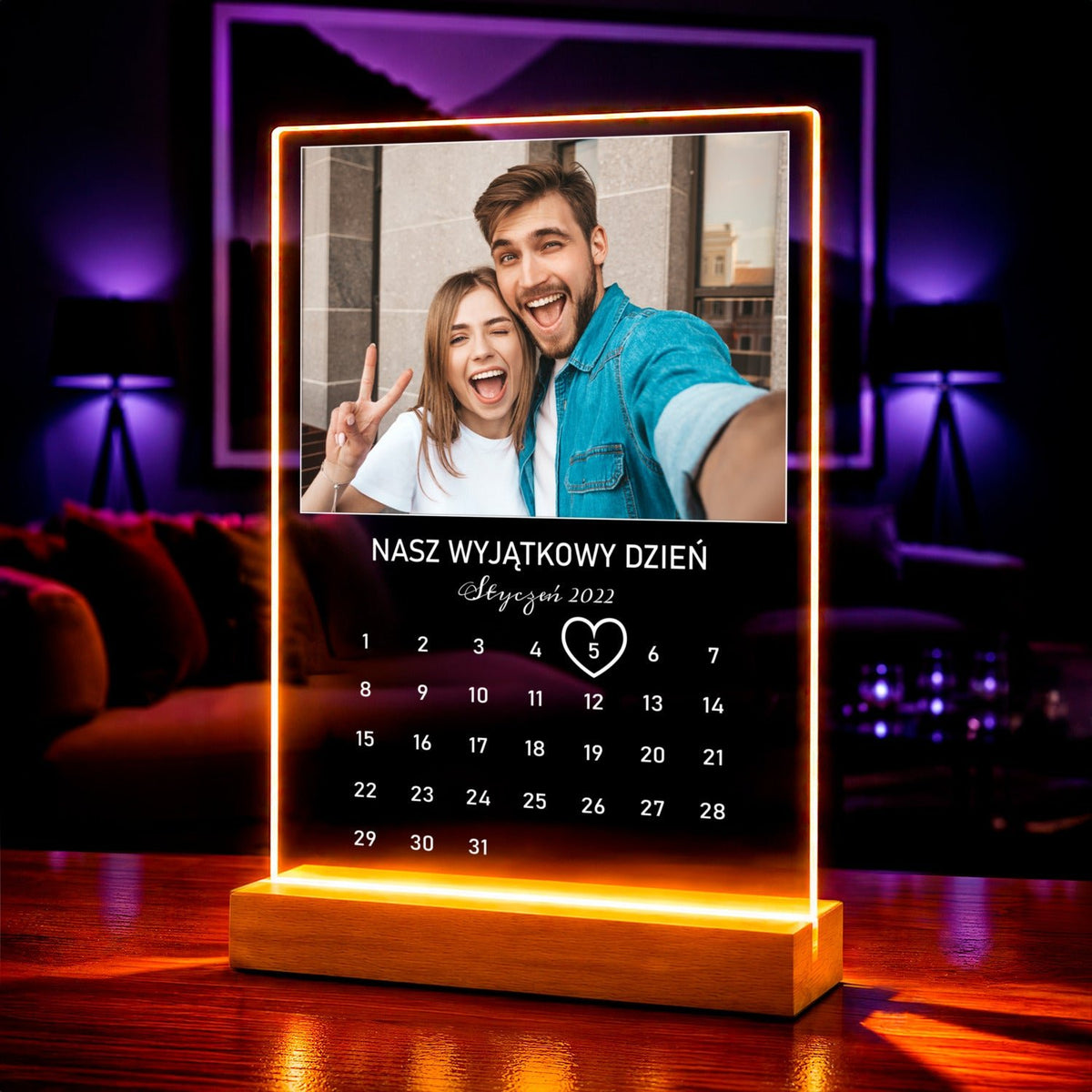 Nasz wyjątkowy dzień - Druk na szkle, spersonalizowany prezent - idamell.com
