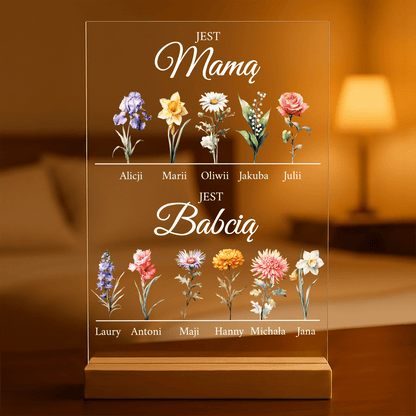 Nasza babcia - Druk na szkle, spersonalizowany prezent dla babci - idamell.com