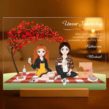 Nasza rocznica clipart - Druk na szkle, spersonalizowany prezent dla pary - idamell.com
