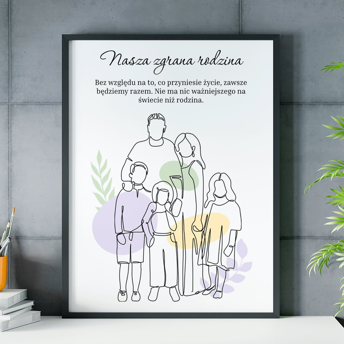 Nasza zgrana rodzina - plakat, spersonalizowany prezent dla rodziców - idamell.com