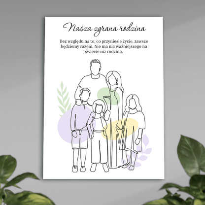Nasza zgrana rodzina - plakat, spersonalizowany prezent dla rodziców - idamell.com