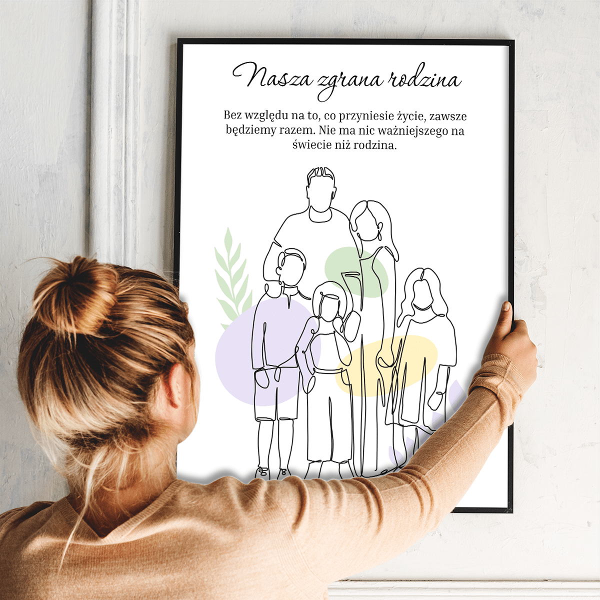 Nasza zgrana rodzina - plakat, spersonalizowany prezent dla rodziców - idamell.com